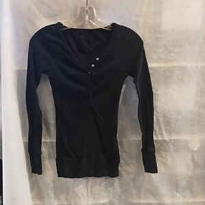 No Label Black Long Sleeve Women's Top